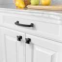 Amerdeco 10 Pack Matte Black 4Inch(102mm) Hole Centers Kitchen Cabinet Pulls Cabinet Hardware Kitchen Handles for Cabinets Cupboard Handles Drawer Pulls ZH0009MB