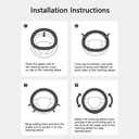 38cm Car Steering Wheel Cover, Universal 15 inch, Microfiber Breathable Ice Silk, Anti-Slip, Odorless, Easy to Install, Blue and White Contrast Design, Cute Cat for Girls, Ladies, Women