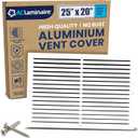 25x20 Inch (Duct Opening) Air Return Vent Cover Decorative  Premium Aluminum AC Vent Cover for Ceiling & Wall, Rustproof Grille, Ideal for Home HVAC Grille, Durable & Easy to Install by ACLAMINAIRE