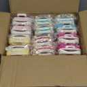 12 PCS Mini Suitcase Party Favor Boxes, Assorted Color Luggage Trolley Candy Box, Clear Small Suitcase Present Package Case, Rolling Empty Storage Box for Jewelry False Eyelash