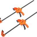 VEVOR Bar Clamps for Woodworking, 2-Pack 24" One-Handed Clamp/Spreader, Quick-Change F Clamp with 300 lbs Load Limit, High-strength Plastic and Carbon Steel, Wood Clamps for Woodworking Metal Working