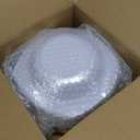 Nervure 50 Pack White Plastic Bowls with Gold Rim - 12oz Disposable Soup Bowls - Heavy Duty Dessert Bowl, Salad Bowl Perfect for Weddings, Parties, Thanksgiving and Everyday Use (8.2inch)