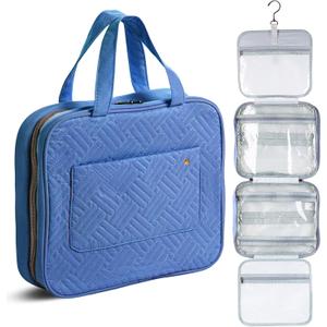 Ms. Pen- Travel Toiletry Bag Organizers, Teal, Makeup Travel Bag for Toiletries with Hanging Hook, Water-Resistant