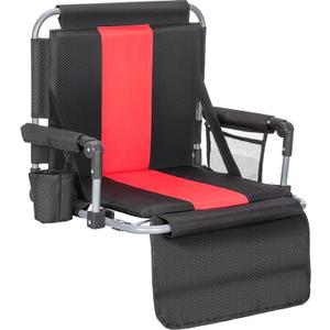 ALPHA CAMP Stadium Seat Padded Chair for Bleachers with Back& Arm Rest