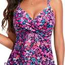 Tankini Swim Tops for Women - V Neck Bathing Suit Top No Bottom Swimsuit Tops 2025 (L)