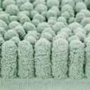 ACCUMTEK Upgrade Extra Large Sage Bathroom Rug Set 3 Pieces Ultra Soft, Thick Absorbent Bath Mats, Non Slip Chenille Toilet Mat for Bathroom, Bedroom, Kitchen, Mint (4'1'8"+ 2'x1'5"+ U Shape 1'8"x2')