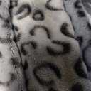 FY FIBER HOUSE Flannel Fleece Throw Microfiber Blanket with 3D Leopard Print,50"X60",Grey