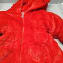 WEONEDREAM Toddler Girls Winter Fleece Coat Kids Hooded Faux Fur Jacket Baby Warm Outwear Size 140