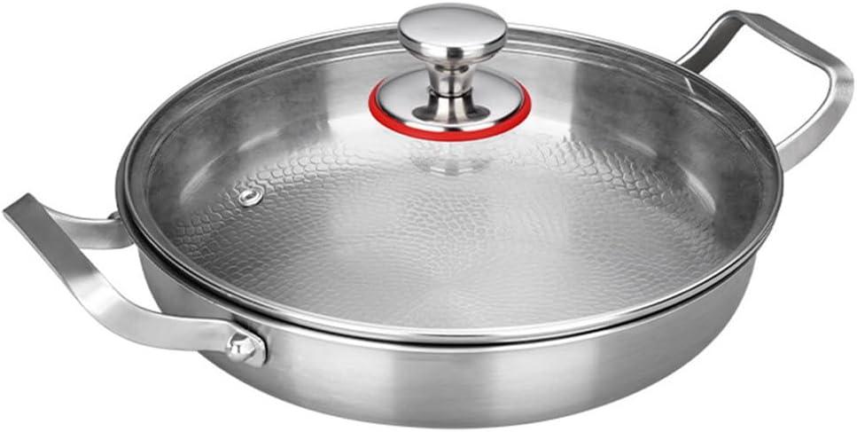Titanium Hammered Pan, 2026 New Upgrade Double Handle Non Stick Titanium Pans for Cooking, Ultra-Durable, Scratch-Resistant, Even Heating Frying pans, Compatible With All Cooktops,With lid, Size: 10.24IN