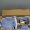 M MCIRCO 30 Pieces Glass Food Storage Containers with Upgraded Snap Locking Lids,Glass Meal Prep Containers Set - Airtight Lunch Containers, Microwave, Oven, Freezer and Dishwasher Friendly, Blue