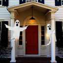 CCINEE Peek A Boo Hanging Ghost 50" X 53" Large Spooky Outdoor Decoration for Halloween Party Lawn Patio Haunted House Props Supply