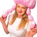 ComfyCamper Mushroom Hat Costume for Adults - Womens Mens Pink Red White Cosplay Halloween Costumes Boys Girls Women