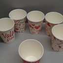 96 Pcs Valentine's Day Disposable Cups 9 oz Hearts Paper Coffee Cups Valentines Red Pink Beverage Favor for Hot Tea Chocolate Coffee Bar Accessories