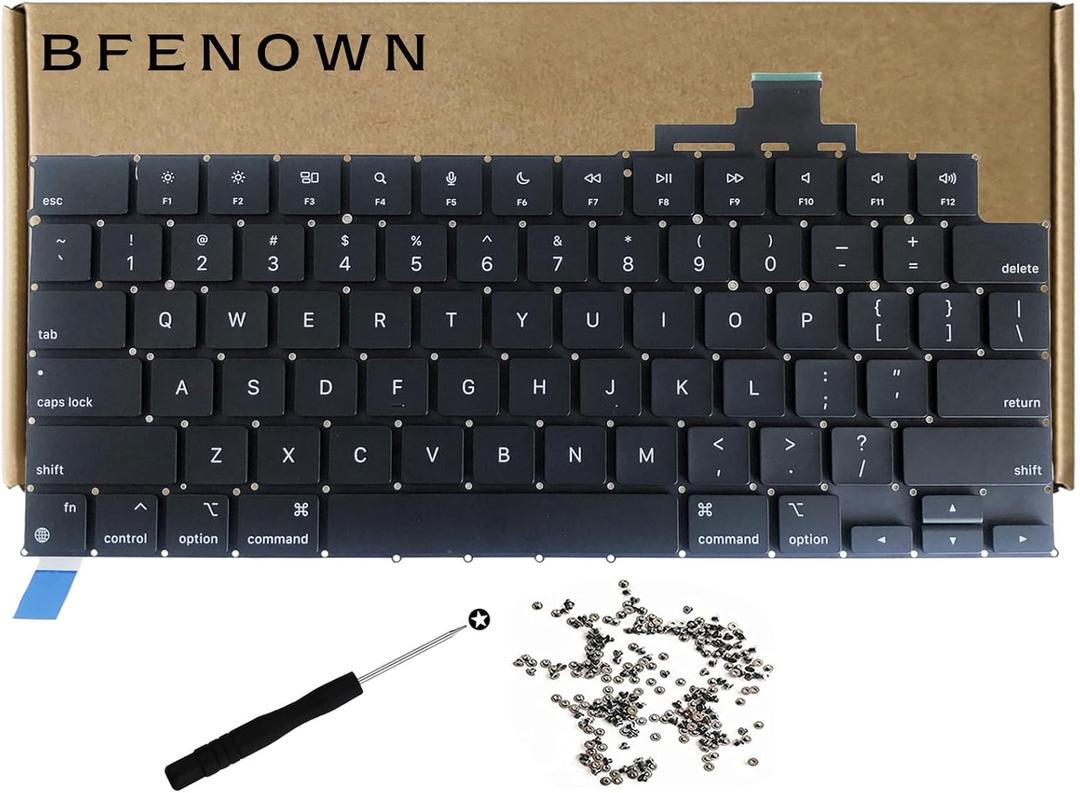 Replacement US Keyboard for MacBook Air M2 M3 M4 Retina 13.6 inch A2681 A3113 A3240, M2 M3 M4 15 inch A2941 A3114 A3241 2023-2025 Year (Black)