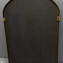 OUSHUAI Gold Traditional Vintage Ornate Baroque Mirror,Gold Brass Mirror for Wall,Victorian Antique Bronze Mirrors Arched for Bathroom/Living Room/Hallway/Fireplace 19"X27"