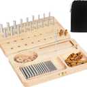 Wooden Pegboard for Finger Dexterity, 36-Hole Hand Therapy Peg Board with Multifunctional Test Kit to Improve Fine Motor Skills and Finger Dexterity