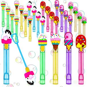 24-Pack Ice Cream Themed Bubble Wands Assorted Ice Cream Designs Party Favors, Goodie Bag Stuffers & Piata Fillers for Ice Cream Birthday Parties, Sweet Themed Celebrations & Carnival Prizes