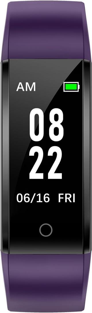 GRV Fitness Tracker Non Bluetooth Fitness Watch No App No Phone Required Waterproof Pedometer Watch with Steps Calories Counter Sleep Tracker for Men Women Parents (Purple)