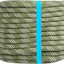 1/2 Inch 150ft Double Braided Polyester Arborist Rope, Heavy Duty Nylon Rope for Anchor, Tree Work, Cargo, Pulling, Sailing(Army Green)