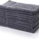 Simpli-Magic Cotton Hand Towels 16"x27" (12 Pack) – Soft Towels for Bathroom, Kitchen, Salon & Gym (Gray)