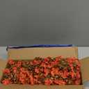 6 Pcs Artificial Hanging Mums Flowers Outdoor, Orange UV Resistant Fake Hanging Fall Plants for Outdoor Planter Patio Front Door Window Autumn Decoration (6, Orange)