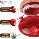 Nature's Way Bird Products MHF4 Hand Blown Garden Top Fill Hummingbird Feeder, 16 oz Capacity, Red