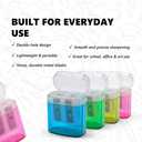 Pack of 120 Plastic Pencil Sharpeners Bulk, Bulk Pencil Sharpeners Pack with Lid, Perfect for School, Office, and Home
