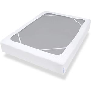 Box Spring Cover Queen Size with Smooth and Elastic Woven Material, Only Covers Sides, Alternates for Bed Skirt, Wrinkle & Fading Resistant, Washable, Dustproof, White