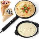 Electric Instant Crepe Maker, 8 Inch Portable Electric Crepe Maker Machine & Non-Stick Coating, On/Off Switch & Automatic Temperature Control, Compact Crepe Maker, Black