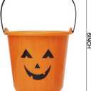 Zcaukya Halloween Trick Treat Candy Buckets, 6-Pack Plastic Pumpkin Pails