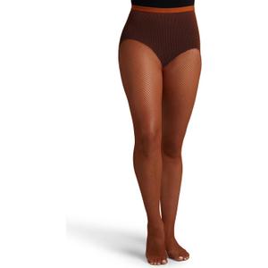 Capezio Women's Studio Basics Fishnet Seamless Tight (Medium, Toffee)