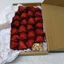 Waipfaru Glitter Roses Bouquet, DIY Fake Glitter Flowers Bouquet, Everlasting Shiny Artificial Red Rose Bouquet, Anniversary, Engagement, Wedding24 Roses (24pcs)