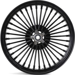 TOFR 21 inch Front Wheel Rim Fat Spoke Dual Disc For Harley Touring 2009-2023 Road King Street Glide Road Glide Electra Glide Ultra Classic Ultra Limited Custom Special ABS NON-ABS Black