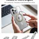 andobil for iPhone 15 Pro Case [360 Ring Stand] [Compatible with Magsafe] Military Drop Protection Non-Yellowing Magnetic 15 Pro Slim Thin Phone Case for Men Women - Ultra Clear, 6.1 inches