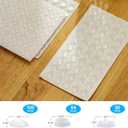 214PCS Cabinet Bumpers Clear Rubber Bumpers Self Adhesive, Soft Cabinet Door Bumper Pads, Sound Dampening Cupboard Door Pads for Kitchen Drawers