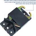 2 Pack S16100700 Two-Way Lockable Gate Latch(Small Size Version: 3"L x 5"H) with Black 4-Digit Combination Lock for Metal Gates with 1-1/4" to 1-1/2" Diameter Tubes