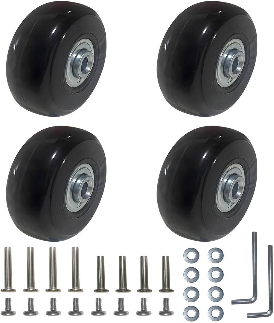 Luggage Wheel Replacement, 50mm x 18mm Luggages Suitcase Replacement Wheels Set of 4, Repair Wheels for Luggage for Travel Box, Suitcase