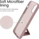 LAUDTEC Silicone Kickstand Case Compatible with iPhone 13 Pro, Flexible Soft Liquid Silicone Stand Case for iPhone 13 Pro (Pink)