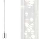 JONATHAN Y 4.75" Chrome Modern Integrated LED Pendant Light for Kitchen Island, Bubble Acrylic Cylinder Shade, Adjustable Hanging Ceiling Fixture for Dining Room, 4000K JYL7221A