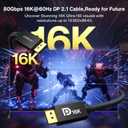 IVANKY 16K Displayport Cable 10ft, DP Cable 2.1 [16K@60Hz, 8K@240Hz, 4K@540Hz/480Hz/240Hz], High Speed Display Cable 2.1 Support HDR10, HDCP 2.3, DSC 1.2a for Graphics/Gaming Monitor/TV, 10FT