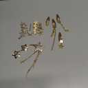 10PCS Gold Hair Clips Dangle Star Hair Clips Metal Snap Star Barrettes 9 Shapes Y2K Hair Accessories for Women and Girls