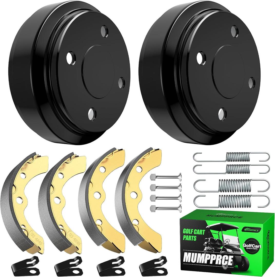 Club Car Brake Repair Kits for DS 1995-UP&Precedent 2004-UP, Golf Cart Brake Drum Kit, Club Car Brake Drum/Hubs&Brake Shoes/Pads&Brake Spring Kit, OEM# 101823201 101816301 101791101
