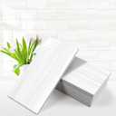Vamos Tile 100-Piece Glossy Dolomite White Peel and Stick Backsplash Tile,3''x6'' PVC Subway Tile with White Grout, Stick on Backsplash for Kitchen/Bathroom/Fireplace