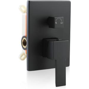 SKOWLL Shower Valve Only Matte Black Dual Function Shower Valve Replacement Wall Mount Single-Handle 2 Way Shower Diverter Valves Rough-in Shower Control Mixer Valve Kit