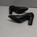 Heel The World Women's High Chunky Block Closed Toe Heels,Slip On Pointed Toe Work Dress Office Wedding Party Pumps Shoes (8)