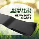 91-128 Lawn Mower Blades, Compatible with Country Clipper H1708, H1667, H2500, 7079371, 60293, Replace for 60" Deck High-Lift Mulching Blades, 3 Packs