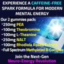 4 x Rhodiola Rosea NALT N-Acetyl-L-Tyrosine Methylated Vitamin B Complex L-Theanine Gummies w P5P B6 5-MTHF B9 Folate Methyl B12 Methylcobalamin B3 Niacinamide, Supplement Powder Capsule Pill Supplements