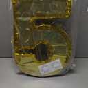 Gold Foil Number 5 Pinata - Pinatas for Birthday Party Table Centerpiece & Game - Easy-Fill Design & 5th Birthday Decorations - Gold, Paper, Small, 15.5 x 10.5 x 3 in