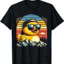 Duck Funny Shirts Graphic Tees Men Rubber Duck Cool Teen Boy T-Shirt, M