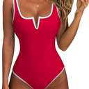 SUUKSESS Women Sexy Tummy Control One Piece Swimsuits High Cut Bathing Suit 2025
(M)